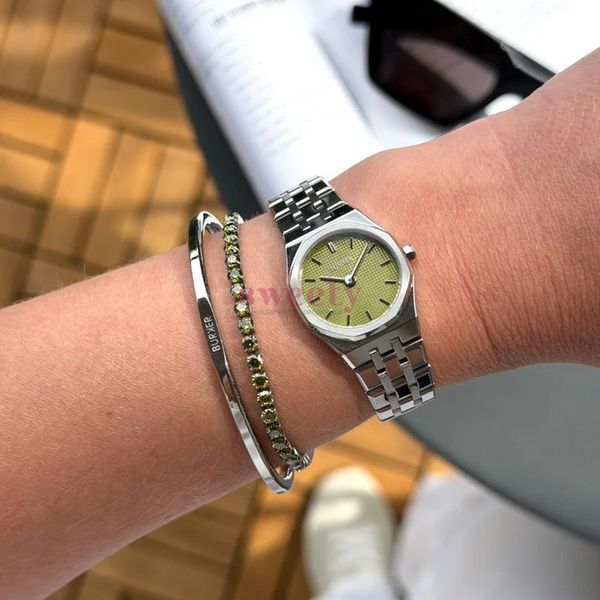 Браслет BURKER Ava Silver Olive Green 0710 фото