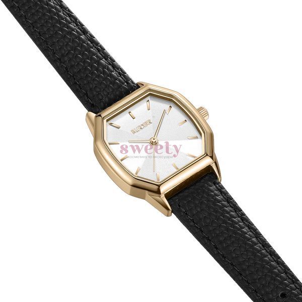 Годинник BURKER Julia Gold Black Leather 0434 фото