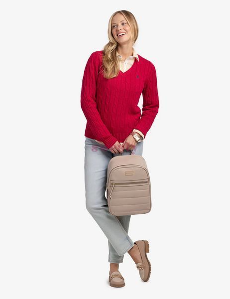 Бежевий рюкзак U.S. POLO ASSN. CHANNEL QUILTED BACKPACK 0391 фото