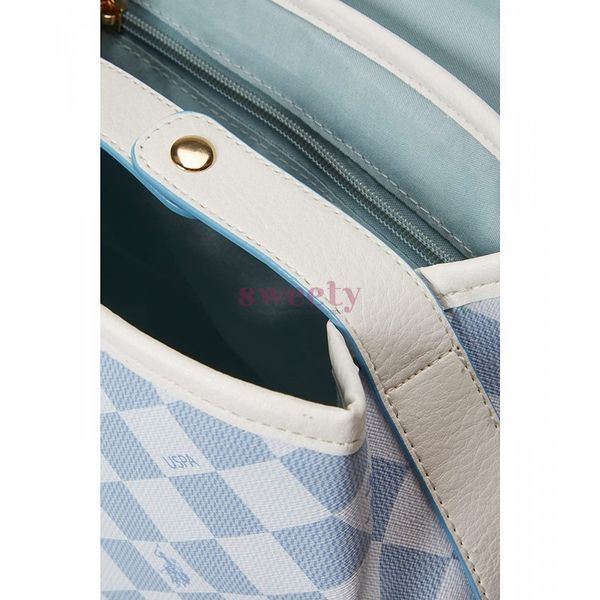 Світло-синій рюкзак U.S. POLO ASSN. DIAMOND SIGNATURE BACKPACK 0377 фото