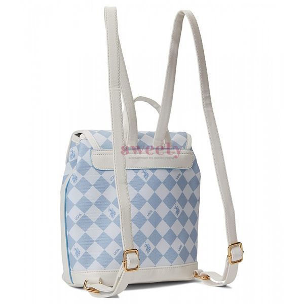 Світло-синій рюкзак U.S. POLO ASSN. DIAMOND SIGNATURE BACKPACK 0377 фото