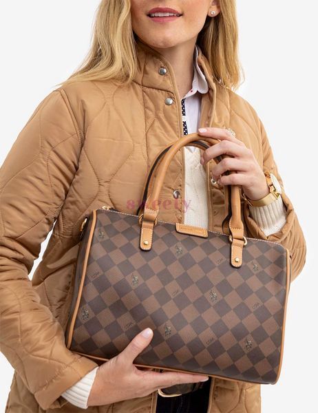 Сумка U.S. POLO ASSN. DIAMOND SIGNATURE SWIFTY SATCHEL BAG 0174 фото