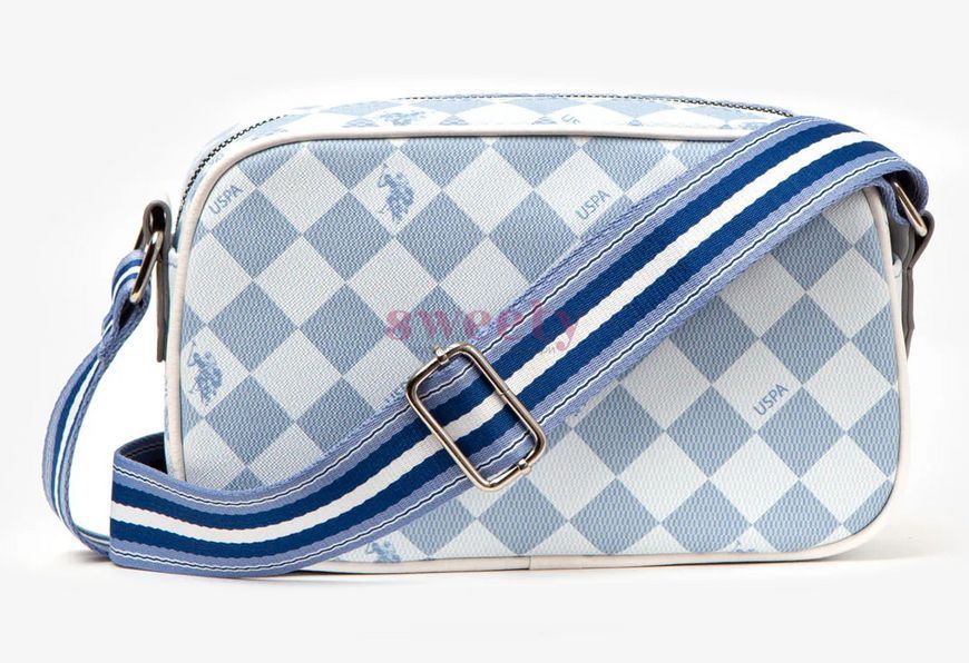 Сумка крос-боді U.S. POLO ASSN. DIAMOND STRIPE блакитна 0580 фото