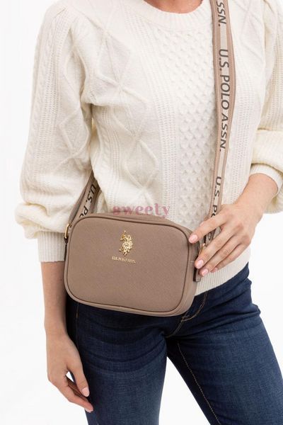 Сумка крос-боді U.S. POLO ASSN. бежева 0337 фото