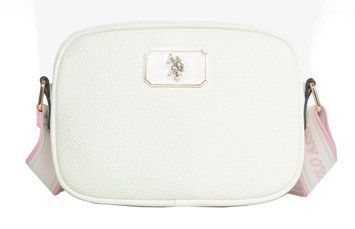 Крос-боді сумка U.S. POLO ASSN. ENAMEL PLATE біла 0536 фото