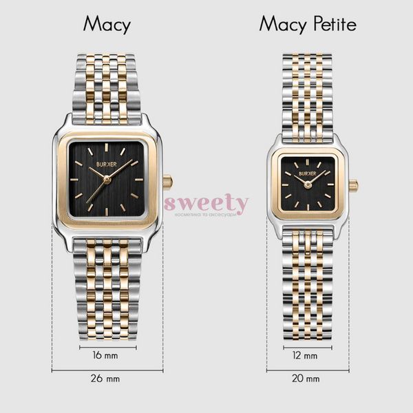 Годинник BURKER Macy Petite Black Gold Silver 0584 фото