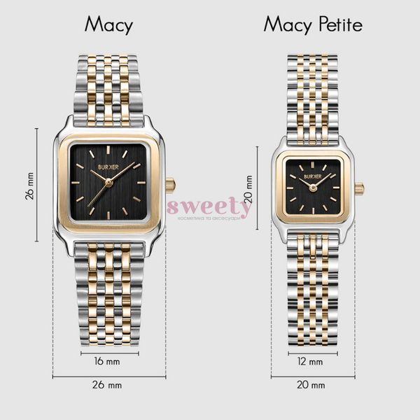 Годинник BURKER Macy Petite Black Gold Silver 0584 фото