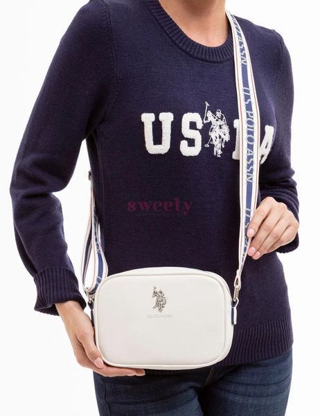 Сумка крос-боді U.S. POLO ASSN. біла 0380 фото