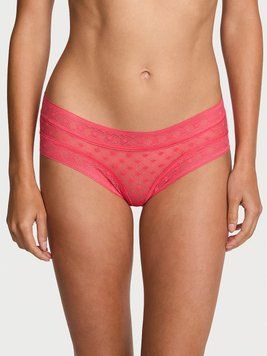 Трусики Victoria's Secret Dot Geo Lace Cheeky Panty Wild Lime 0692 фото