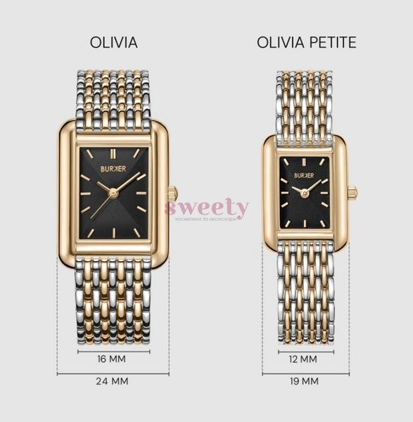 Годинник BURKER Olivia Petite Black Gold Silver 0490 фото