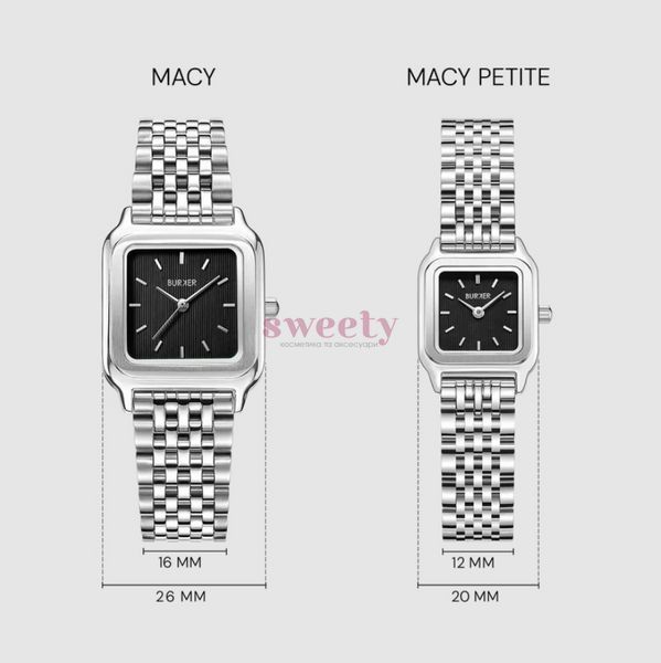 Годинник BURKER Macy Silver Black 0585 фото