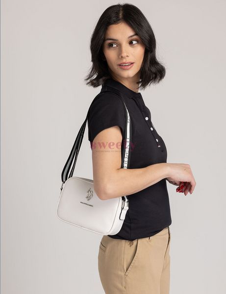 Сумка крос-боді U.S. POLO ASSN. сніжно-біла 0331 фото