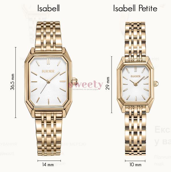 Годинник BURKER Isabell Gold 0398 фото