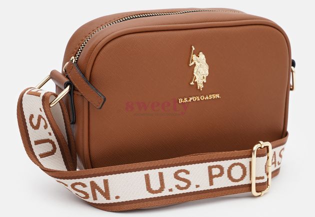 Сумка крос-боді U.S. POLO ASSN. коньяк 0303 фото