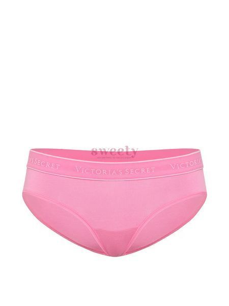 Трусики Victoria's Secet Logo Cotton Strappy Hiphugger Panty Sexy Little Pink 0693 фото