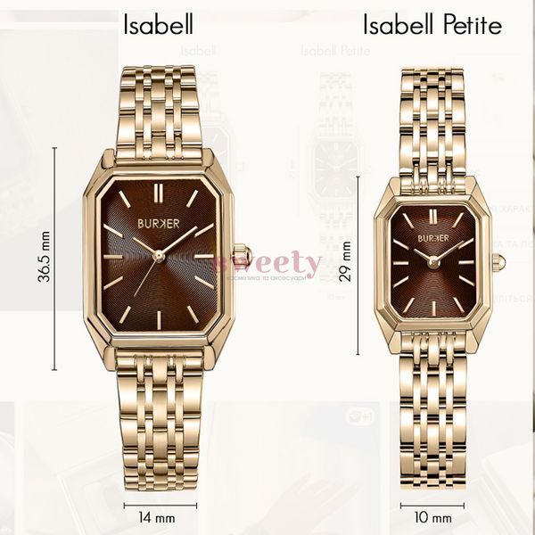 Годинник BURKER Isabell Gold Brown 0399 фото