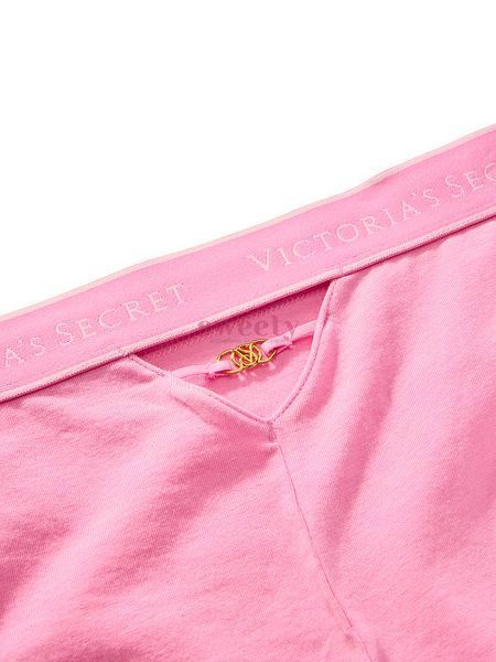 Трусики Victoria's Secet Logo Cotton Strappy Hiphugger Panty Sexy Little Pink 0693-1 фото