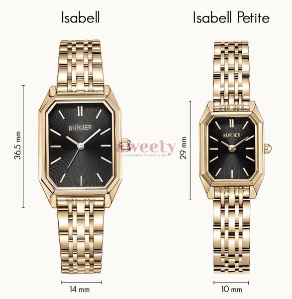 Годинник BURKER Isabell Gold Black 0400 фото