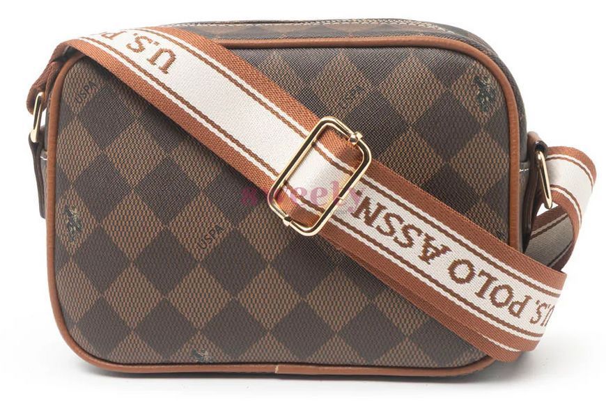 Сумка крос-боді U.S. POLO ASSN. DIAMOND коричнева 0494 фото