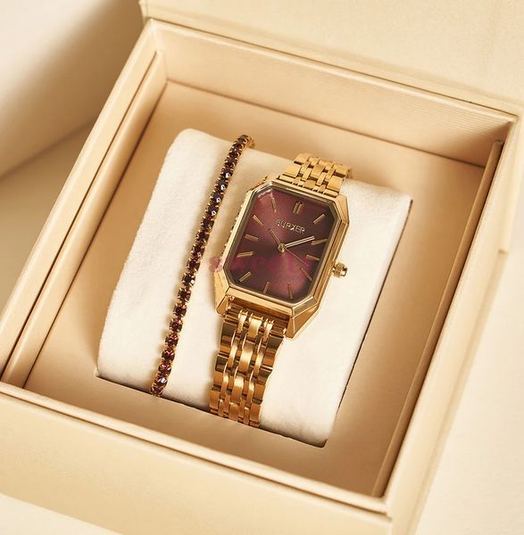 Годинник BURKER Isabell Gold Burgundy 0401 фото