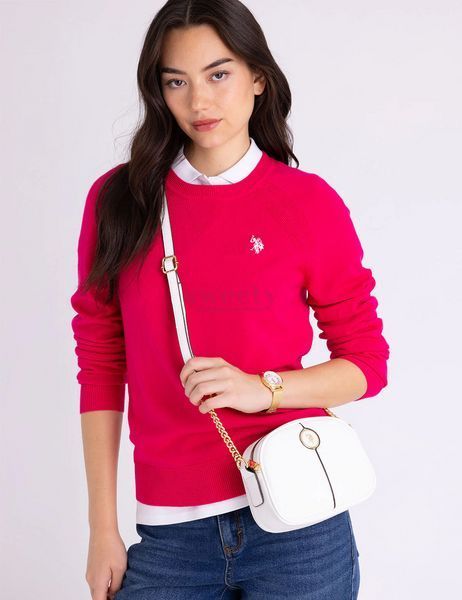 Сумка крос-боді U.S. POLO ASSN. ENAMEL CHAIN біла 0446 фото