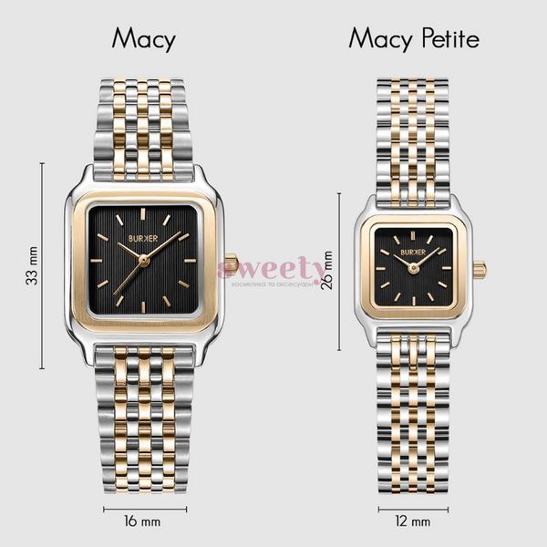 Годинник BURKER Macy Black Gold Silver 0497 фото