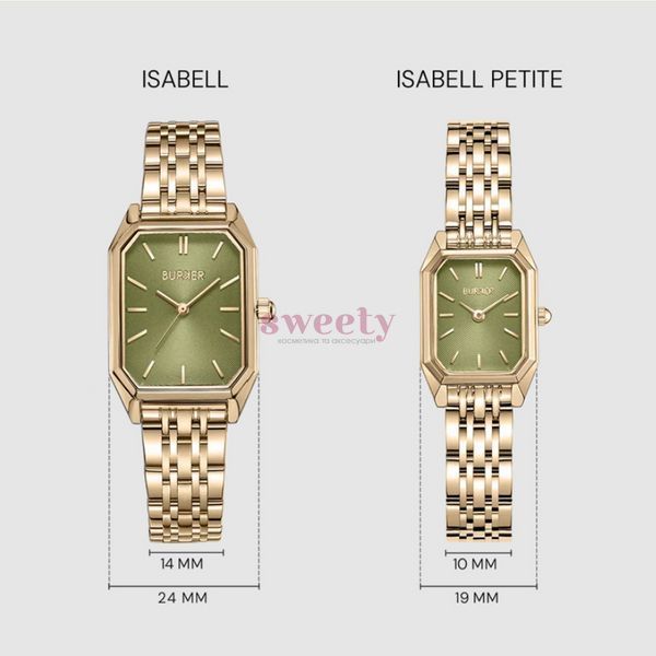 Годинник BURKER Isabell Gold Olive Green 0621 фото