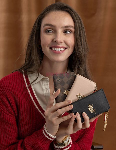 Чорний гаманець для монет та карток U.S. POLO ASSN. 0355 фото