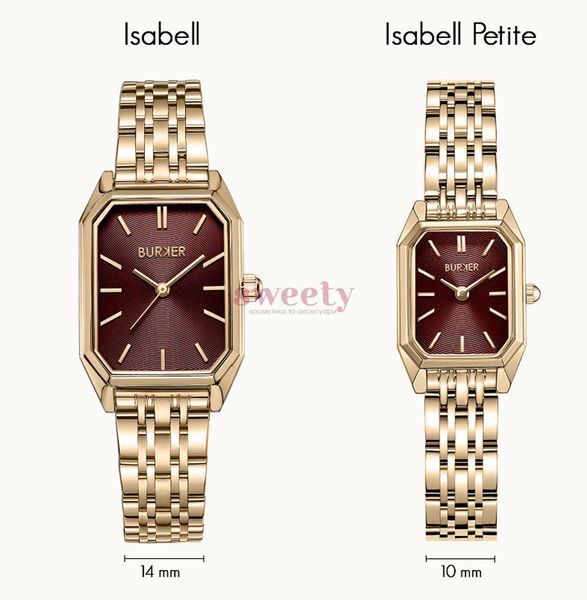 Годинник BURKER Isabell Petite Gold Burgundy 0449 фото