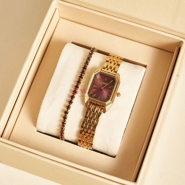 Годинник BURKER Isabell Petite Gold Burgundy 0449 фото Годинник BURKER Isabell Petite Gold Burgundy 0449 фото