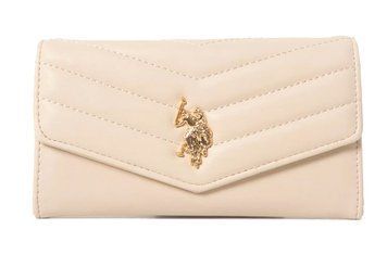 Бежевий жіночий гаманець U.S. POLO ASSN. LARGE QUILTED FLAP 0569 фото