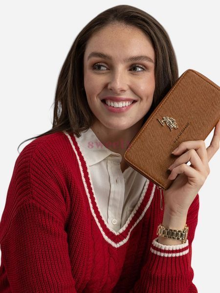Коричневий жіночий гаманець U.S. POLO ASSN. 0381 фото