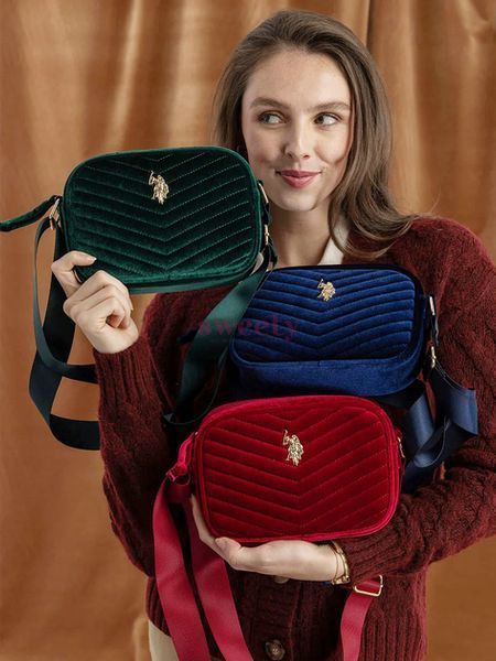 Сумка крос-боді U.S. POLO ASSN. VELVET синя 0261 фото