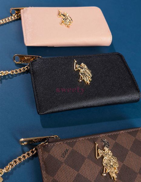 Рум'яний гаманець для монет та карток U.S. POLO ASSN. 0354 фото