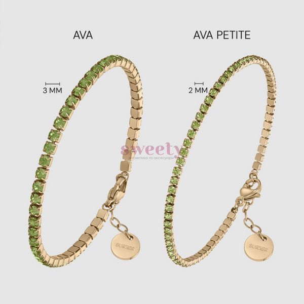 Браслет BURKER Ava Petite Gold Olive Green 0620 фото