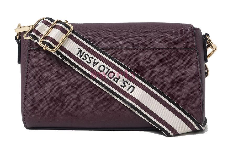 Сумка крос-боді U.S. POLO ASSN. ENAMEL бордова 0549 фото
