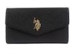 Чорний жіночий гаманець U.S. POLO ASSN. TRIFOLD FLAP