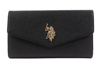 Чорний жіночий гаманець U.S. POLO ASSN. TRIFOLD FLAP 0626 фото