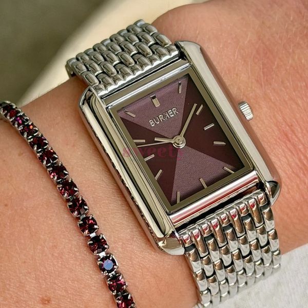 Годинник BURKER Olivia Silver Burgundy 0662 фото