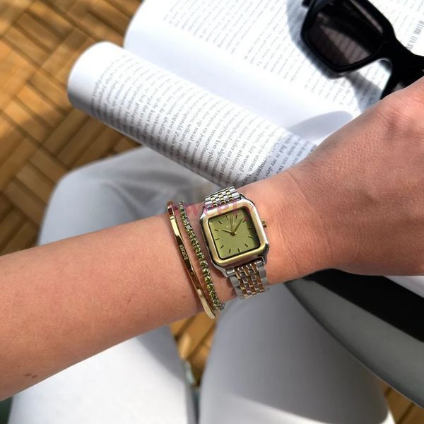 Годинник BURKER Macy Gold Silver Olive Green 0634 фото