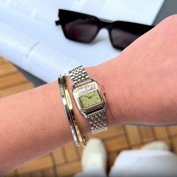 Годинник BURKER Macy Petite Gold Silver Olive Green 0628 фото