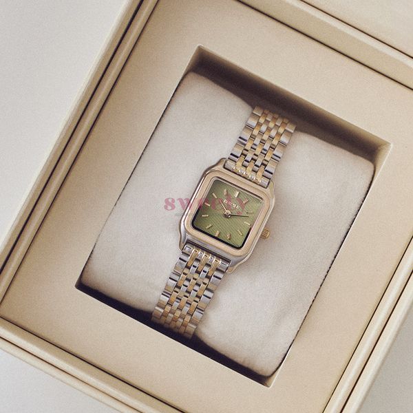 Годинник BURKER Macy Petite Gold Silver Olive Green 0628 фото