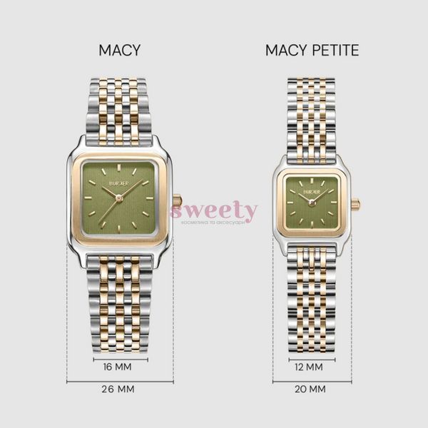 Годинник BURKER Macy Petite Gold Silver Olive Green 0628 фото
