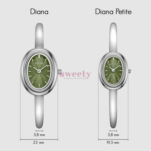 Годинник BURKER Diana Silver Olive Green 0699 фото