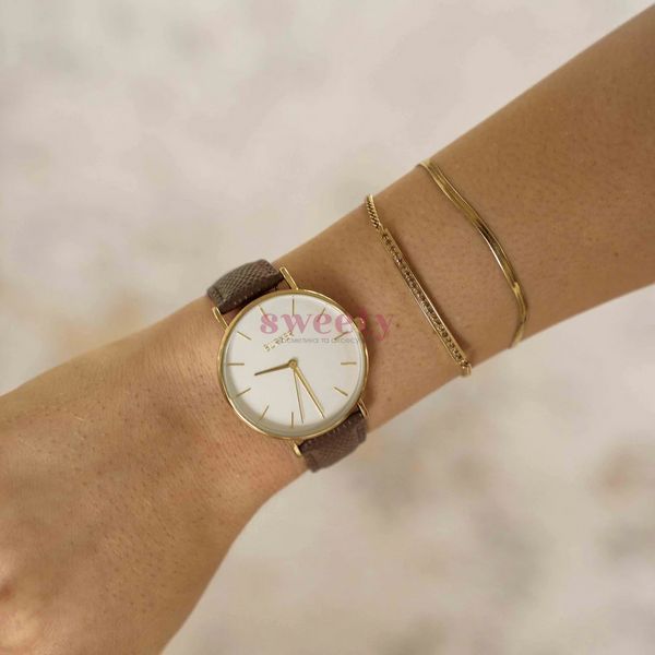 Годинник BURKER Ruby Gold Brown Leather 0426 фото