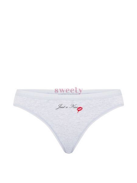 Трусики Victoria's Secret Stretch Cotton Bikini Panty Grey 0702 фото