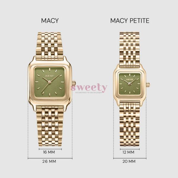 Годинник BURKER Macy Petite Gold Olive Green 0629 фото