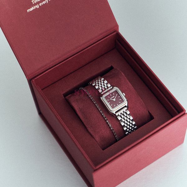 Браслет BURKER Ava Petite Silver Burgundy 0673 фото