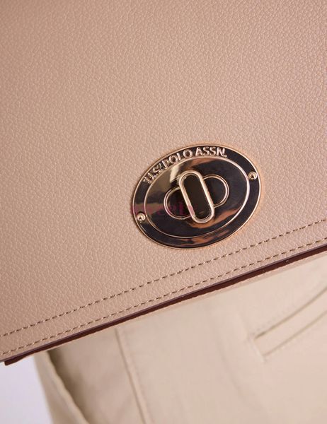 Сумка U.S. POLO ASSN. TURNLOCK бежева 0559 фото