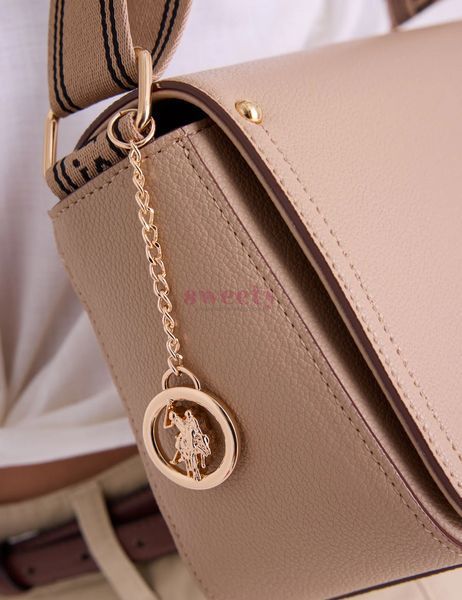 Сумка U.S. POLO ASSN. TURNLOCK бежева 0559 фото